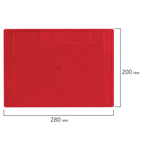 Доска для лепки А4, 280х200 мм, BRAUBERG KIDS, красная, 7 отделений для пластилина, 2 стека, 274257 - фото 6