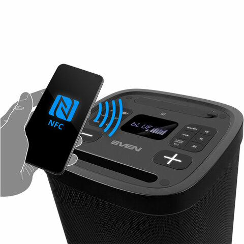 Колонка портативная SVEN PS-950, 160 Вт, TWS, Bluetooth, FM, USB, microSD, LED-дисплей, черная, SV-022396 - фото 13