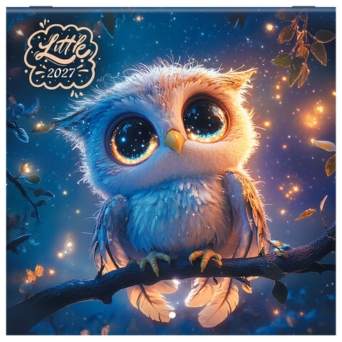 Календарь настенный перекидной 2027 г., BRAUBERG, 12 листов, 21,4х42,8 см, МИНИ, "Magic animals", 118431 - фото 2