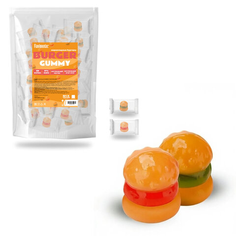Мармелад жевательный FLAVIMENTO "3D-Бургеры", микс вкусов, 1000 г, УТ-00002919 - фото 1