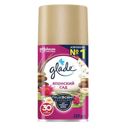 Сменный баллон 269 мл, GLADE "Японский сад" для автоматических освежителей, 864980 - фото 1