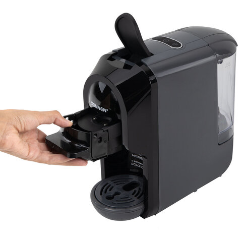 Кофемашина капсульная 3 в 1 для молотого кофе и капсул DOLCE GUSTO и NESPRESSO, SONNEN CM510G, 1450 Вт, 0,6 л, графит, 457339 - фото 12
