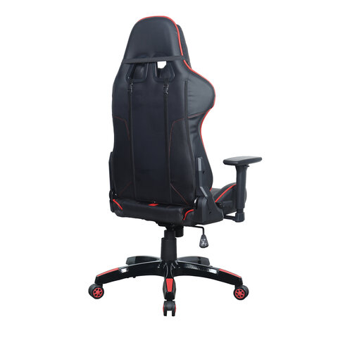 Кресло компьютерное BRABIX "GT Carbon GM-120", две подушки, экокожа, черное/красное, 531931 - фото 4