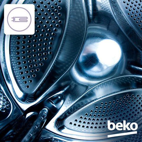 Стиральная машина BEKO WRS5512BWW, 1000 об./мин, 5 кг, фронтальная загрузка, 15 программ, белая, 7320010007 - фото 6