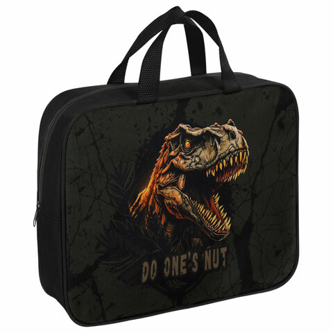 Папка на молнии с ручками BRAUBERG А4, 1 отделение, полиэстер, 80 мм, "Dino attack", 272179 - фото 1