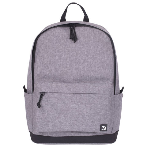 Рюкзак BRAUBERG URBAN универсальный, "Grey Melange", серый, 43х30х17 см, 228842 - фото 2