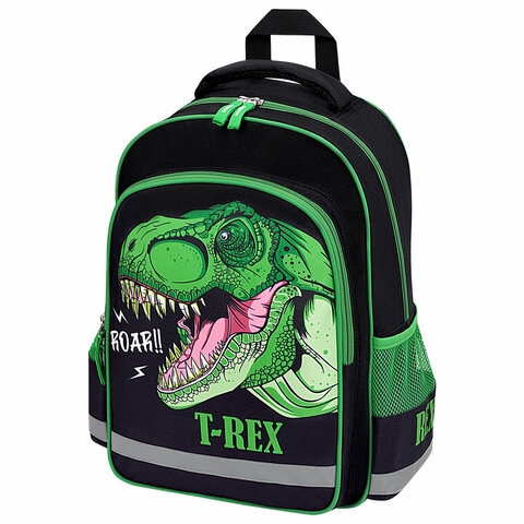 Рюкзак ПИФАГОР SCHOOL, 1 отделение, 3 кармана, "Dino roar", 38x28х14 см, 272080 - фото 1