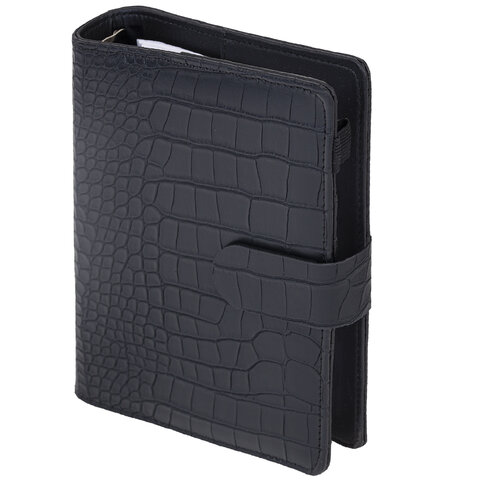 Ежедневник-органайзер недатированный B6 150x190 мм BRAUBERG "Comodo", под кожу, 160 л., черный, 116205 - фото 1