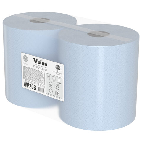 Бумага протирочная с центральной вытяжкой 175 метров VEIRO (M4) COMFORT, 2-слойная, КОМПЛЕКТ 6 рулонов, WP203 - фото 10