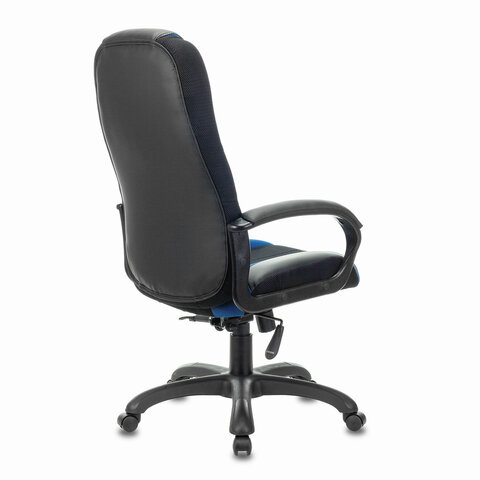 Кресло компьютерное BRABIX PREMIUM "Rapid GM-102", экокожа/ткань, черное/синее, 532106 - фото 5