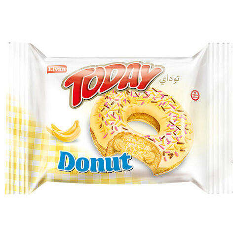 Кекс TODAY "Donut" со вкусом банана, ТУРЦИЯ, 24 штуки по 40 г в шоу-боксе, 1369 - фото 4