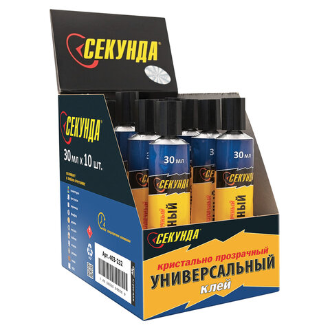 Клей универсальный СЕКУНДА, 30 мл, в шоу-боксе, 403-158/403-232 - фото 3