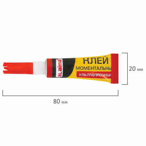 Клей моментальный (суперклей) LAIMA, 3 г, УЛЬТРАПРОЧНЫЙ, отрывная мультикарта, 605567 - фото 3