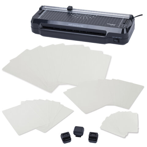 Ламинатор 3 в 1 BRAUBERG CHF-02, А4, 60-150 мкм, 30 см/мин, со встроенным резаком и обрезчиком углов, В ПОДАРОК набор пленок 40 шт., 532862 - фото 14