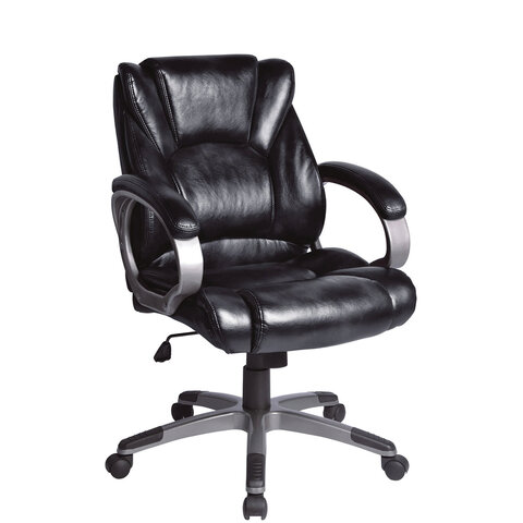 Кресло офисное BRABIX "Eldorado EX-504", экокожа, черное, 530874 - фото 1