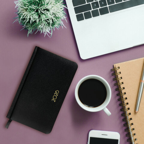 Еженедельник датированный 2026, МАЛЫЙ ФОРМАТ 95х155 мм, А6, BRAUBERG "Select", балакрон, черный, 117193 - фото 5