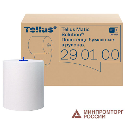 Полотенца бумажные рулонные 280 м, Tellus/TORK Matic (Система H1) UNIVERSAL, КОМПЛЕКТ 6 рулонов, 290100 Полотенца бумажные рулонные 280 м, Tellus/TORK Matic (Система H1) UNIVERSAL, КОМПЛЕКТ 6 рулонов, 290100 - фото 1