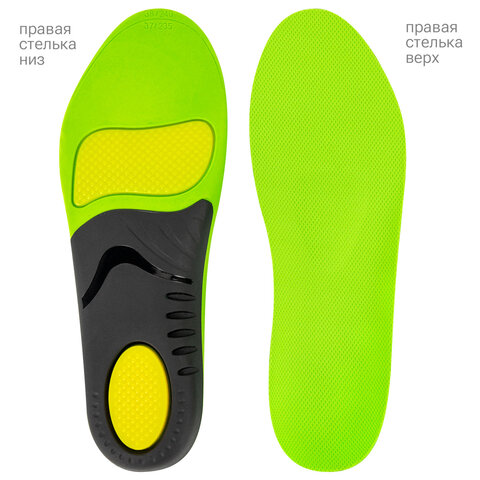 Стельки для кроссовок СПОРТИВНЫЕ КАРКАСНЫЕ, материал PU PRO SPORT, размер RU 36-37 / EU 37-38, с линиями выреза, SHEGRA (ШЕГРА), 700765 - фото 2
