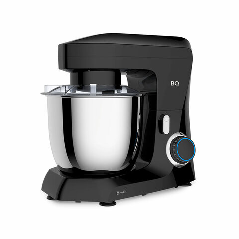 Миксер планетарный BQ (БИ-КЬЮ) MX342, 1600 Вт, 10 скоростей, 3 насадки, металлическая чаша 4,5 л, черный, 86195975 - фото 1