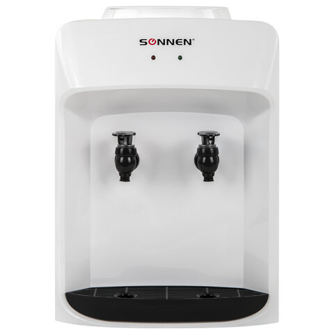 Кулер-водораздатчик БЕЗ НАГРЕВА И ОХЛАЖДЕНИЯ, SONNEN TS-01WT, настольный, 2 крана, белый, 455411 - фото 1