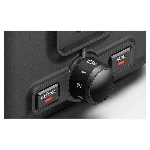 Тостер BOSCH TAT3P423, 970 Вт, 2 тоста, 5 режимов, металл, черный - фото 3