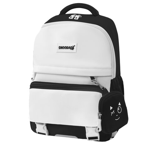 Рюкзак SNOOBAG (СНУБЭГ) PROACTIVE с кошельком, 2 отделения, "Позитив", черно-белый, 40х29х17 см, 274447 - фото 1