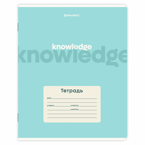 Тетрадь 24 л. BRAUBERG клетка, обложка картон, KNOWLEDGE, 107305 - фото 8