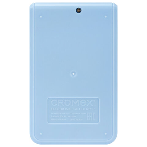 Калькулятор карманный CROMEX (КРОМЕКС) CX-210N-BU (96х62 мм), 8 разрядов, двойное питание, голубой, 273835 - фото 2