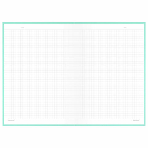 Блокнот БОЛЬШОЙ ФОРМАТ 200х290 мм, А4, 80 л., твердый, клетка, BRAUBERG "Minimal", мятный, 116435 - фото 5