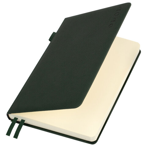 Ежедневник датированный 2026, А5, 138х213 мм, BRAUBERG "Essential", под кожу, держатель, темно-зеленый, 117394 - фото 4