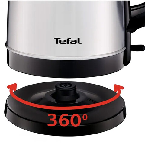 Чайник TEFAL KI150D30, 1,7 л, 2400 Вт, закрытый нагревательный элемент, сталь, серебристый, 7211001458 - фото 15