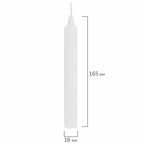 Свечи хозяйственные Standard, до 5 часов, КОМПЛЕКТ 6 шт., H=165 мм, D=16 мм, в пленке, LAIMA, 609205 - фото 4