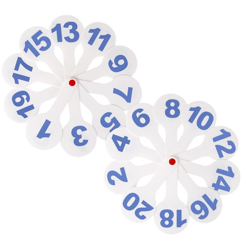 Веер-касса с картинками (цифры от 1 до 20), ОБЛЕГЧЕННЫЕ, гибкие, ЮНЛАНДИЯ, 274052 - фото 2