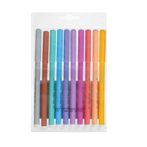 Фломастеры ПАСТЕЛЬНЫЕ 10 ЦВЕТОВ CENTROPEN "Colour World Pastel", смываемые, 7550/10TP, 7 7550 1087 - фото 2