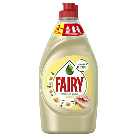 Средство для мытья посуды Fairy Нежные руки Ромашка и витам. Е 450мл - фото 1