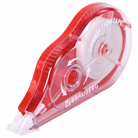 Корректирующая лента BRAUBERG MAXI PLUS, 5 мм х 25 м, механизм перемотки, корпус красный, блистер, 272501 - фото 6