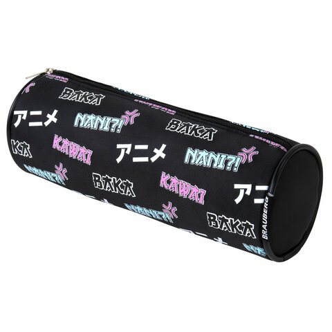 Пенал-косметичка BRAUBERG, Anime, черный, 20х7х7 см, 272295 - фото 1