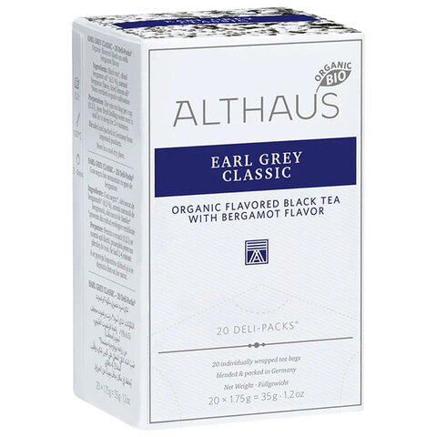 Чай ALTHAUS "Earl Grey Classic" черный, 20 пакетиков в конвертах по 1,75 г, ГЕРМАНИЯ, TALTHB-DP0031 - фото 5