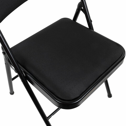 Стул складной BRABIX "Golf Plus CF-003 КОМФОРТ", чёрный каркас, чёрная ткань, 532889 - фото 13