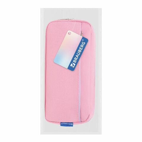 Пенал мягкий BRAUBERG PASTEL, 2 отделения, розовый, 21х9,5х5 см, 272276 - фото 6