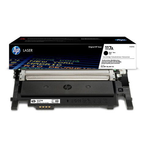 Картридж лазерный HP (W2070A) для HP Color Laser 150a/nw178nw/fnw, №117A, оригинальный, черный, ресурс 1000 страниц - фото 2
