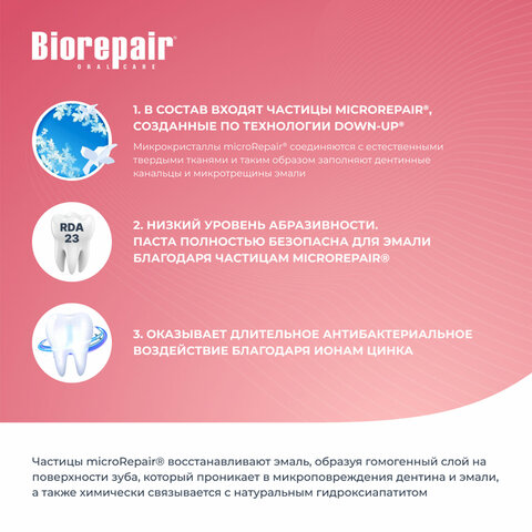 Зубная паста 75 мл BIOREPAIR "Fast sensitive repair", для чувствительных зубов, ИТАЛИЯ, GA1731600 - фото 5