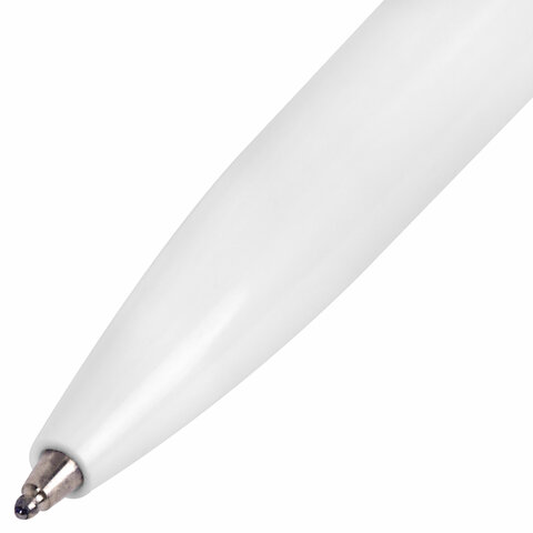 Ручка шариковая автоматическая BRAUBERG X17 WHITE, СИНЯЯ, корпус белый, стандартный узел 0,7 мм, линия письма 0,5 мм, 144156 - фото 3
