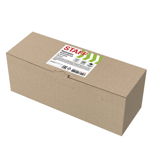 Карандаши чернографитные простые с ластиком HB, ВЫГОДНАЯ УПАКОВКА КОМПЛЕКТ 72 штуки, STAFF, 181882 - фото 9