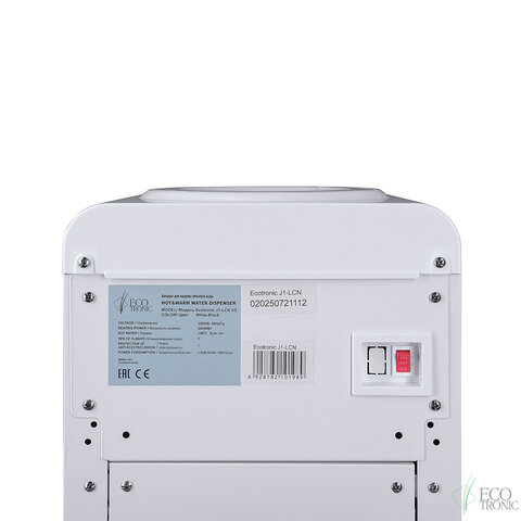 Кулер-водонагреватель БЕЗ ОХЛАЖДЕНИЯ ECOTRONIC J1-LCN XS, напольный, шкаф, 2 крана, белый, 12091 - фото 11