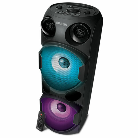Колонка портативная SVEN PS-750, 80 Вт, TWS, Bluetooth, FM, USB, microSD, LED-дисп, черная, SV-019617 - фото 12