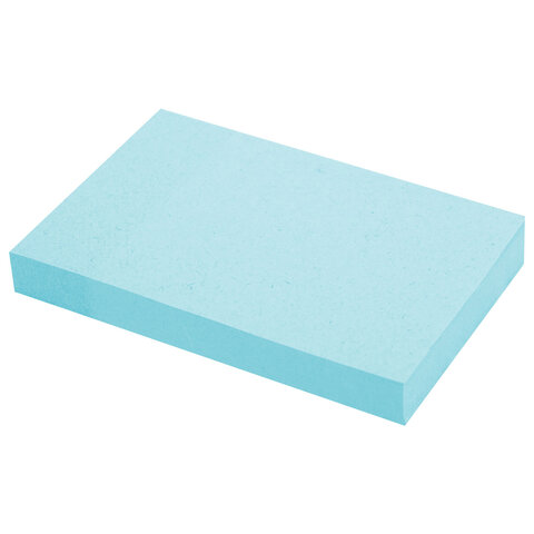 Блок самоклеящийся (стикеры) STAFF STANDARD, ПАСТЕЛЬНЫЙ 76х51 мм, голубой, 100 листов, 116582 - фото 2