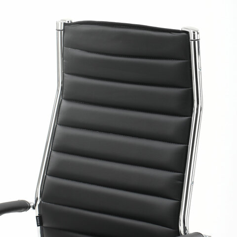 Кресло офисное BRABIX "Style EX-528", экокожа, хром, черное, 531947 - фото 8