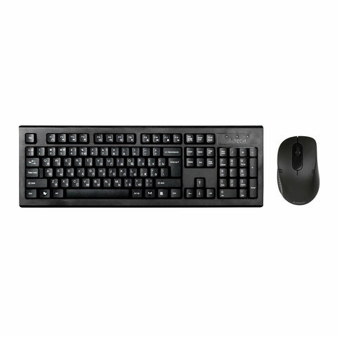 Набор беспроводной A4TECH 7100N, USB, 104 клавиши, 2 кнопки + 1 кнопка-колесо, черная, 613833 - фото 1