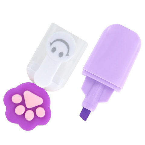 Набор текстовыделителей с топперами 6 ЦВЕТОВ ПАСТЕЛЬ, "ЛАПКИ", линия 1-4 мм, FUNSTER (ФАНСТЕР), 152650 - фото 3